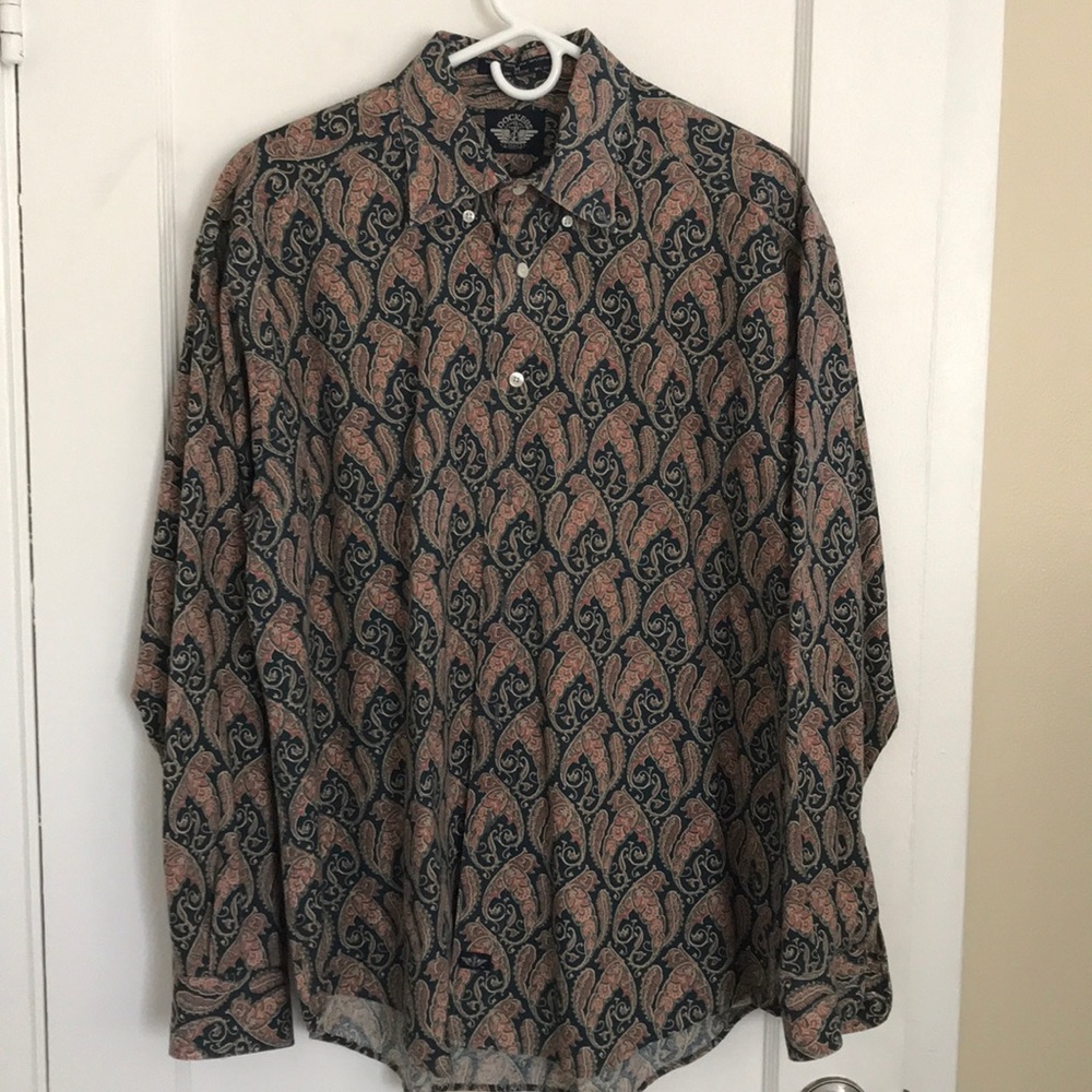 Dockers Wrinkle Free 90s Hip Hop Style Long Sleeve